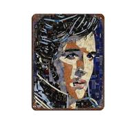 HGEIK Poster vintage in metallo con cantante rock Elvis Presley, decorazione artistica da parete per casa, pub, club, caffetteria, bar, casa, 30 x 40 cm