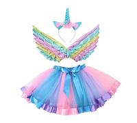 HGENAHGTF Angelo con unicorni Fasce Tutus | 3 decorazioni per feste di compleanno per bambine e ragazze, per Halloween, principesse, per giocare a fingere