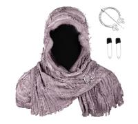 HGENAHGTF Sciarpa Rogues Mantello Medievale Con Cappuccio Per Halloween | Mantello con cappuccio con accessori per costume rinascimentale per scialle post-apocalittico, sciarpa, Rogues, Cowl
