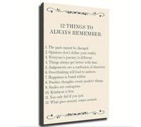 HGETJOHXEM 12 Things To Always Remember Inspirational Wall-Art Great Leadership Quote Poster for Gym Classroom Bedroom(Framed,16x24inch(40x60cm))