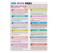 HGETJOHXEM Animal ECG Rapid Interpretation Chart Canvas Poster For Veterinary Emergency Room Or Surgery Prep Area Wall(Framed,16x24inch(40x60cm))