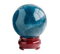 HGETJOHXEM Blue Fluorite Crystal Ball Decorative Gemstone Sphere Ornaments Divination Home Decoration for Wedding Party Room Office,50~60mm