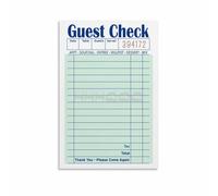 HGETJOHXEM Check Art Print Blank Bill Canvas Poster for Conversation Starter Wall in Bedroom Study and Pizza Place(Framed,16x24inch(40x60cm))