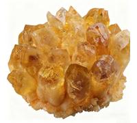 HGETJOHXEM Citrine Raw Crystals, Large Crystals Rough Stones Crystal for Tumbling, Cabbing, Fountain, Decoration, Polishing, Wire Wrapping, Display Decor for Home,Dark Yellow,200g