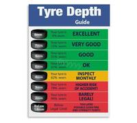 HGETJOHXEM Complete Tire Maintenance Chart Poster Vehicle Knowledge Wall-Art for Garage Basement Workshop Decor(Framed,16x24inch(40x60cm))