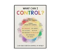 HGETJOHXEM Emotional Intelligence Poster Feeling Wheel Chart Mental Health Canvas Wall-Art for Classroom Office(Unframed,08x12inch(20x30cm))