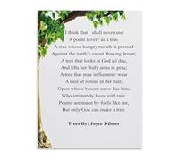 HGETJOHXEM Enchanted Learning Forest Poem Canvas Poster Educational Wall-Art for Montessori Room and Playroom(Framed,08x12inch(20x30cm))