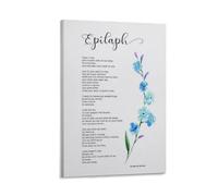 HGETJOHXEM Epitaph Poem by Merritt Malloy - When I Die Inspirational Quote Poster for Wall Decor(Framed,16x24inch(40x60cm))