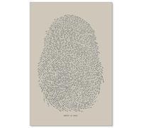 HGETJOHXEM God's Fingerprints Wall Art: Boho Sketch Style Christian Poster with Inspirational Bible Verses for Living Room, Bedroom Decor(Unframed,08x12inch(20x30cm))