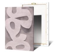 HGETJOHXEM Minimalist Grey Art Print, Modern Abstract Canvas Painting with Soft Textures, Elegant Wall Decor for Contemporary Living Room and Serene Bedroom Ambiance(Framed,08x12inch(20x30cm))