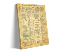 HGETJOHXEM Modern Retro Physics Poster Science Infographic Canvas Framed Art Wall Decor Home Office(Framed,16x24inch(40x60cm))