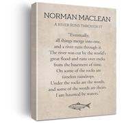 HGETJOHXEM Norman Maclean A River Runs Through It Vintage Canvas Print for Library Decor(Unframed,08x12inch(20x30cm))