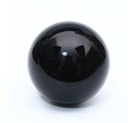 HGETJOHXEM Obsidian Crystal Ball with Wooden Stand, Crystal Sphere Decorative, Quartz Crystals Scrying Ball for Home Decorations Witchcraft,12cm