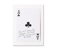 HGETJOHXEM Playing Card Poster - Ace Poker Black and White Wall Art for Office and Game Room(Unframed,12x18inch(30x45cm))