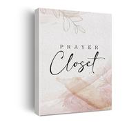 HGETJOHXEM Scripture Watercolor Print Canvas Wall-Art Prayer Room Decor Modern Christian Home Office(Framed,12x18inch(30x45cm))