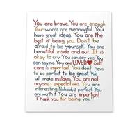 HGETJOHXEM SEL Classroom Decor Brave Affirmations Poster Social Emotional Learning Wall-Art for School Counselor Office(Unframed,16x24inch(40x60cm))