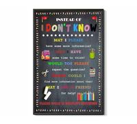 HGETJOHXEM Set of 5 Growth Mindset Posters - Instead Of I Don't Know Motivational Quotes, Funny Teacher Inspirational Signs for Classroom Wall Decor, School, Home Study (Framed,12x18inch(30x45cm))