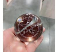 HGETJOHXEM Stone 6cm Engraved Miniature Angel Crystal Ball Crystal Craft Sphere Glass Home Decoration Ornament for Home Housewarming Gif(Army Green,3pcs)