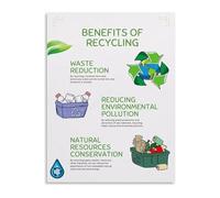 HGETJOHXEM Sustainability Poster Reduce Reuse Recycle The 3 Rs Canvas Wall-Art Home Office Decor(Unframed,08x12inch(20x30cm))