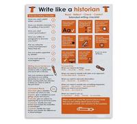 HGETJOHXEM Think Like A Historian History Skills Critical Thinking Guide Educational Canvas Wall-Art Print(Unframed,12x18inch(30x45cm))
