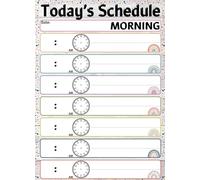 HGETJOHXEM Visual Schedule for Classroom Preschool, Daily Routine Posters for Kids, Teacher Must Have Supplies, Editable Timetable for Homeschool, Elementary School Decor(Unframed,12x18inch(30x45cm))
