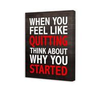 HGETJOHXEM When You Feel Like Quitting Think About Why You Started Canvas Wall Art by Gwisml, Uplifting Quote for Gym Office and Exercise Room Decor(Unframed,12x18inch(30x45cm))