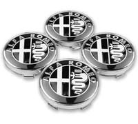 HGFDSERT Coprimozzi Auto per Alfa Romeo 159 156 Giulietta Mito Giulia Spider Brera 60mm,copridadi Ruota Adesivi Ruote Centro Cerchi Tappi Antipolvere Impermeabile Copertura Decorativa