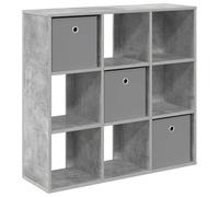 HGFDVCMR Credenza con 3 cassetti, grigio cemento, 88,5 x 29 x 84,5 cm, comò | Credenza moderna dal design semplice per soggiorno e corridoio, offre un pratico spazio per la decorazione e i libri.
