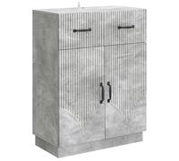 HGFDVCMR Credenza grigio cemento, 66 x 34,5 x 87 cm, in legno | Credenza compatta con 1 cassetto e 2 ante per soggiorno, sala da pranzo o corridoio, offre una portata di 60 kg.