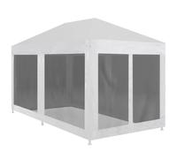 HGFDVCMR Gazebo per feste, 6 x 3 m, con 6 pareti laterali in rete, colore | Ideale come ombra per giardino, terrazza, matrimoni e feste. Le pareti in rete offrono aria fresca e una visione libera.