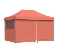 HGFDVCMR Gazebo pieghevole pop-up con 4 pannelli laterali, 440 x 292 cm | Gazebo da giardino rapido per terrazza e parco, con pareti laterali delle finestre, picchetti e tiranti.