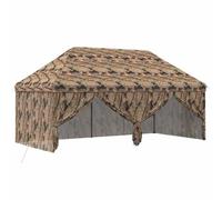 HGFDVCMR Gazebo pop-up con 4 pareti laterali, 3 x 6 m, colore mimetico | Ideale per giardino e parco: tenda pieghevole regolabile in altezza con protezione UV e borsa per il trasporto con ruote.