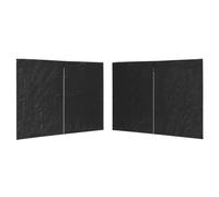 HGFDVCMR Set di 2 pareti laterali con chiusura lampo, antracite | Pratica protezione da sguardi indiscreti e antivento per giardino, terrazza e gazebo, in robusto materiale PE con chiusura in
