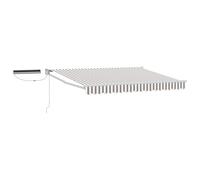HGFDVCMR Tenda da sole allungabile elettrica, con pannello solare e telecomando, tenda da sole con braccio articolato in alluminio e poliestere 270 g/m², per terrazza e piscina, inclusa manovella