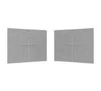 HGFDVCMR Tenda per feste, set da 2 pezzi, 400 x 195 cm, colore grigio | Pratica protezione da vento e sguardi indiscreti con finestra per giardino, terrazza ed eventi all'aperto nel gazebo.