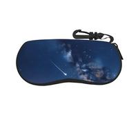 HGFIYTDCHKXZCD Profilo della cassa portatile degli occhiali della chiusura lampo di viaggio della Via Lattea, cassa leggera di gomma di vetro del cloroprene, Nero , Taglia unica