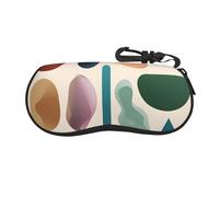 HGFIYTDCHKXZCD Un'opera della cassa portatile degli occhiali della chiusura lampo di viaggio di arte minima, cassa leggera di gomma di vetro del cloroprene, Nero , Taglia unica