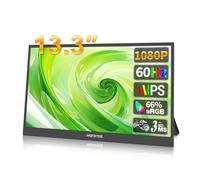 HGFRTEE Monitor portatile da 13,3 pollici Full HD Display esteso Laptop Secondo schermo Tipo-C Compatibile con HDMI per Switch PS4 PS5 Xbox