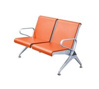 HGFVNFVKHA Panchina da Sala D'attesa in Pelle, Panchina per Reception a 2-3 Posti con Design Ergonomico e Robusta Struttura in Acciaio, Ideale per Aeroporti, Ospedali, Uffici e Spazi(Orange,2 seat)