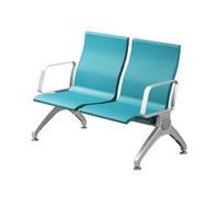 HGFVNFVKHA Sedia per Sala D'attesa, Panca per Ufficio con Posti a Sedere per 1-3 Persone, Design Ergonomico, Struttura in Tubo D'acciaio Rinforzato, Ideale per Aeroporti, Banche(Blue,2 seats)