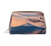 HGFVY Borsa da toilette del paesaggio del monte Fuji del Giappone, organizzatore adatto di viaggio di trucco per le spazzole di trucco, rossetti, bianco, Taglia unica