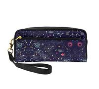 HGFVY Borsa per il trucco con mappa delle costellazioni delle stelle, piccola borsa organizer da viaggio per trucco da donna a doppio strato portatile, nero, Taglia unica
