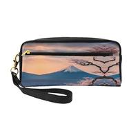 HGFVY Borsa per trucco paesaggistica del Monte Fuji del Giappone, piccola borsa organizer da viaggio per trucco da donna a doppio strato borse portatili per trucco, nero, Taglia unica