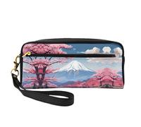 HGFVY Borsa per trucco paesaggistica del Monte Fuji del Giappone, piccola borsa organizer da viaggio per trucco da donna a doppio strato borse portatili per trucco, nero, Taglia unica