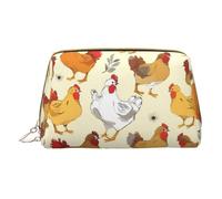 HGFVY Brood Of Polli Toiletry Pouch, Travel -Friendly Makeup Organizer Per Pennelli Trucco, Rossetti, bianco, Taglia unica