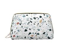HGFVY Sacchetto pastello di marmo di terrazzo dell'attrezzatura da toeletta, organizzatore di viaggio di trucco amichevole per le spazzole di trucco, rossetti, bianco, Taglia unica