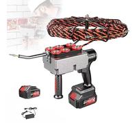 Hggdsac Estrattore per Cavi elettrici, Macchina per tesare Cavi Automatica, Tiracavi elettrici Attraverso Il Muro, Macchina per Cablaggio a Parete, da 40 m/min con Batteria al Litio 37500mah*1 30m