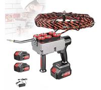 Hggdsac Estrattore per Cavi elettrici, Macchina per tesare Cavi Automatica, Tiracavi elettrici Attraverso Il Muro, Macchina per Cablaggio a Parete, da 40 m/min con Batteria al Litio 37500mah*2 30m