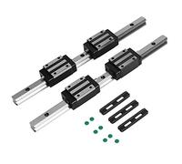 HGH15 Linear Rail Guide 300mm | Cast Iron Slide Block for Automation/CNC / 3D Printers | High Accuracy & Sturdy, 4 Blocks & 2 Rails Kit