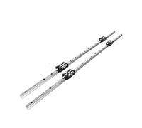 HGH20 Guide lineari 2PCS 1200mm 1500mm + 4PCS Blocchi cuscinetto Attuatore lineare a basso rumore e movimento fluido for torni fai da te Garantire la Stabilità(HGH20-1200MM)